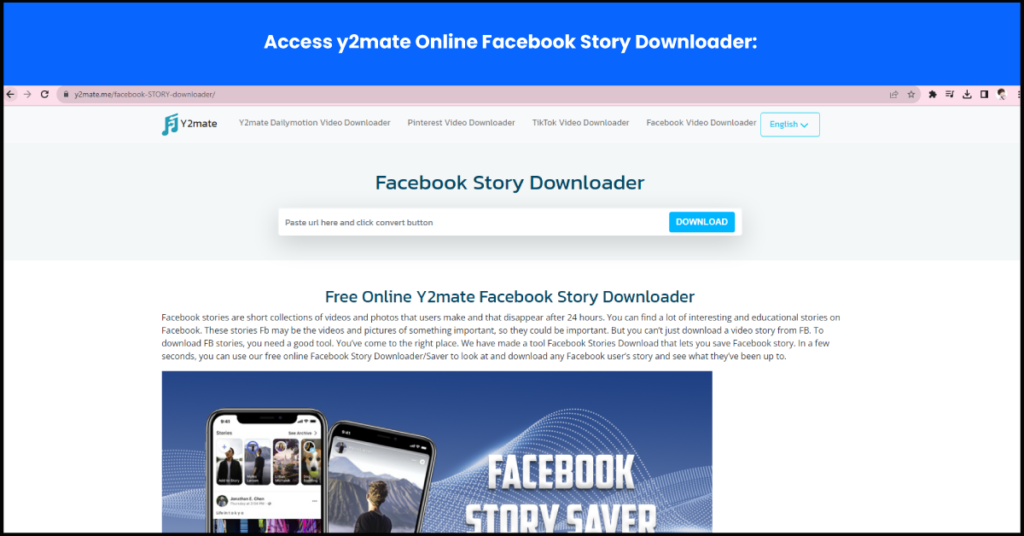 y2mate Online Facebook Story Downloader