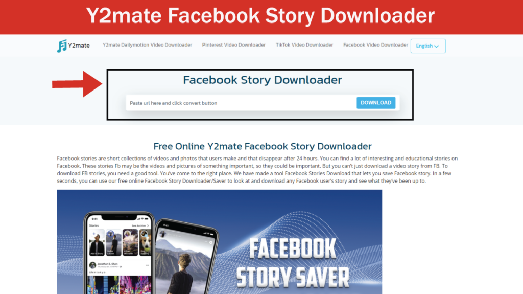 Y2mate Facebook Story Downloader