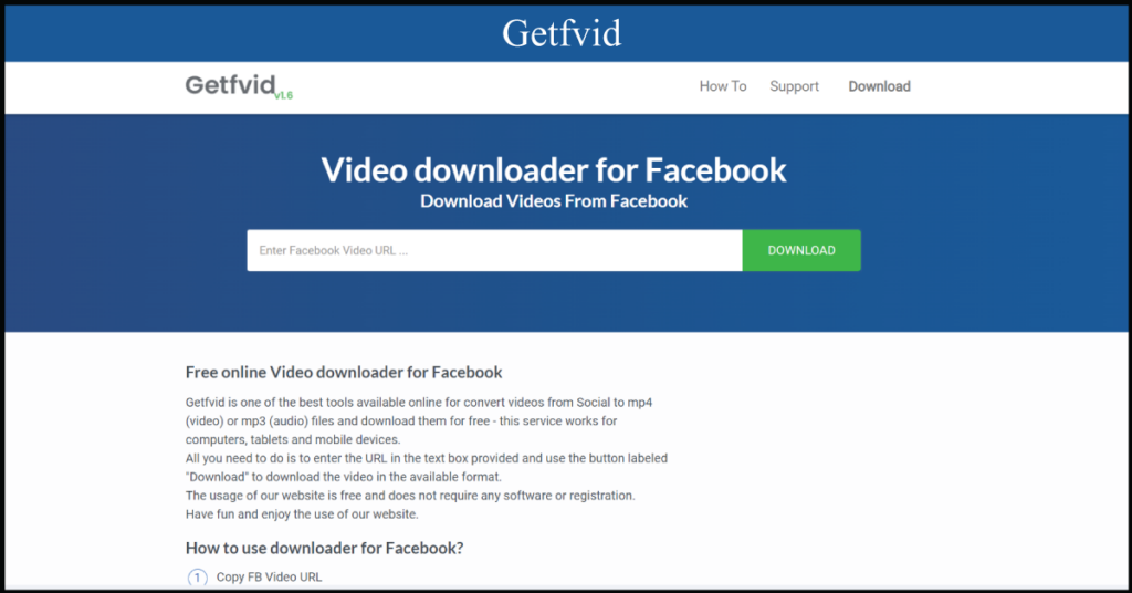 Getfvid video Downloader