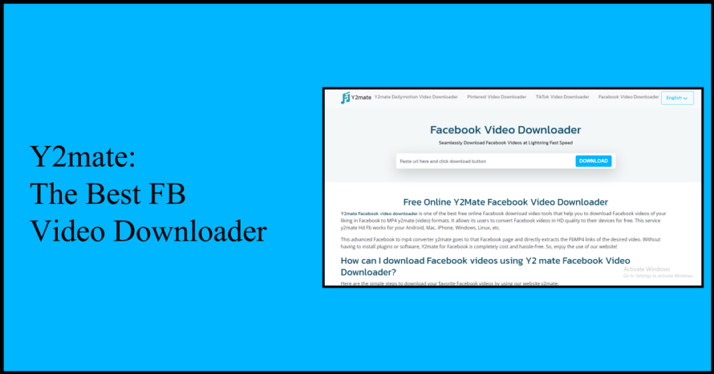 Y2mate: The Best FB Video Downloader