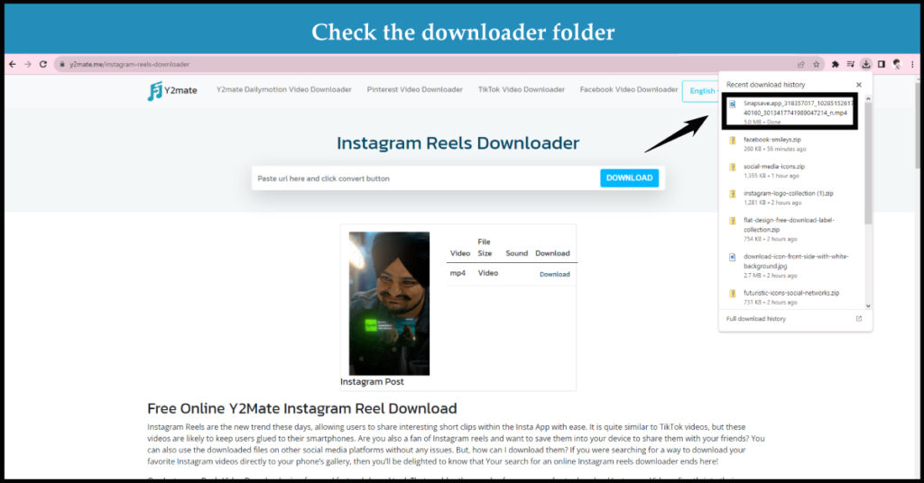 get Downloaded insta reels